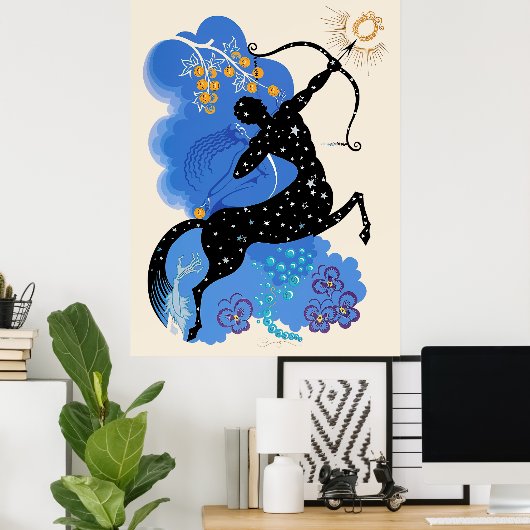 Erté - De dierenriemsuite, Boogschutter Poster (Thuiskantoor)