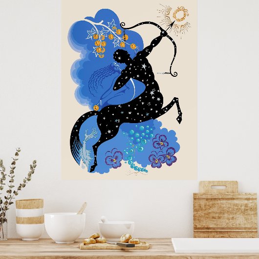 Erté - De dierenriemsuite, Boogschutter Poster (Keuken)