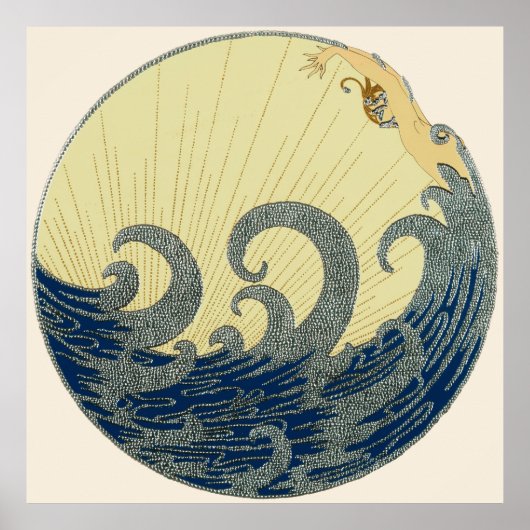 Erté - De golf Poster (Voorkant)