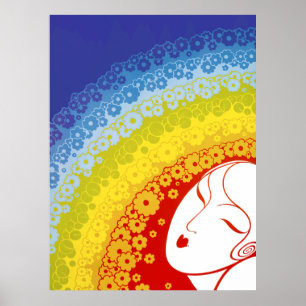 Erté - De jaren twintig herinnerde suite, regenboo Poster