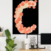 Erté - De letter C uit de Alphabet Suite, 1976 Poster (Thuiskantoor)