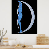 Erté - De letter D uit de Alphabet Suite, 1976 Poster (Keuken)