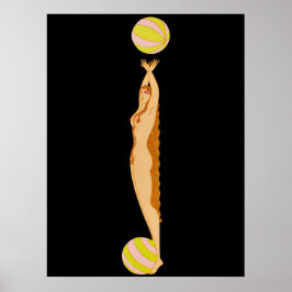 Erté - De letter J uit de Alphabet Suite, 1976 Poster