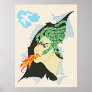 Erté - De Zeven Dodelijke Zonden Suite, Woede, 198 Poster