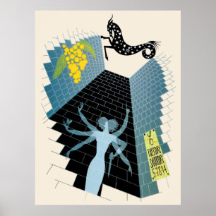 Erté - De Zodiac Suite, Steenbok Poster