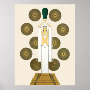 Erté - Emerald vaas Poster
