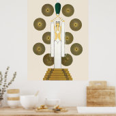 Erté - Emerald vaas Poster (Keuken)