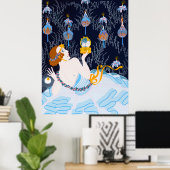 Erté - Gestolen Kussen Poster (Thuiskantoor)