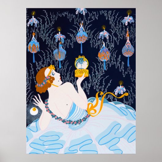 Erté - Gestolen Kussen Poster (Voorkant)