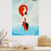 Erté - Gestrand Poster (Keuken)
