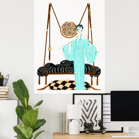 Erté - Kussenslinger Poster (Thuiskantoor)