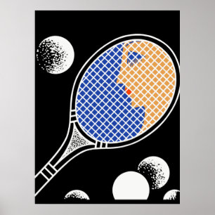 Erté - Liefde en Tennis Suite, Tennis Poster