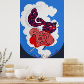 Erté - Pursuit of Flore Poster (Keuken)