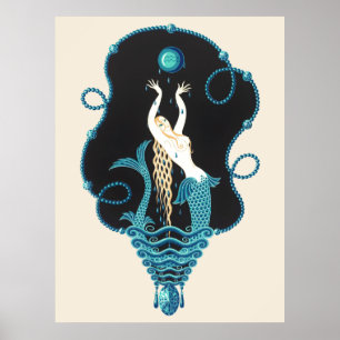 Erté - The Precious Stones Suite, saffier, 1969 Poster