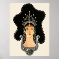 Erté - The Precious Stones Suite, saffier, 1969