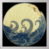 Erté - The Wave [Nachtversie] Poster (Voorkant)