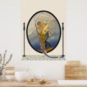Erté - Vrouw en Satyr Poster (Keuken)