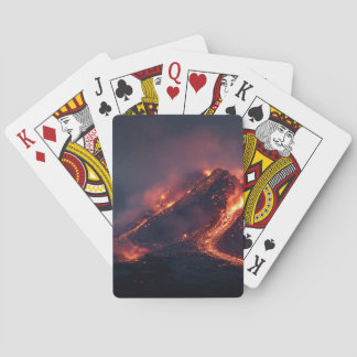 Erupting Volcano Lava Flow Playing Cards Pokerkaarten