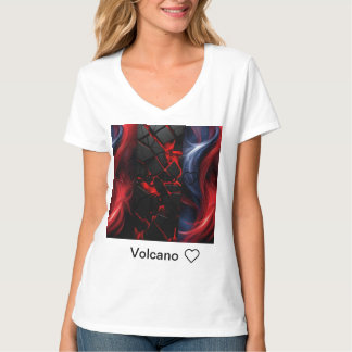 Éruption d'un T-shirt graphique volcan