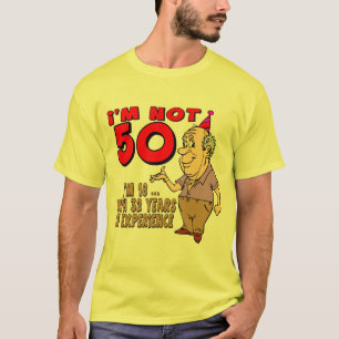 Ervaar 18 jaar oude 50e verjaardag cadeautjes t-shirt