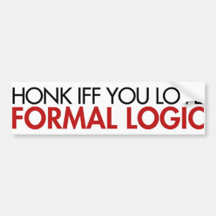 Ervaar als je van de Formele Logic houdt Bumpersticker