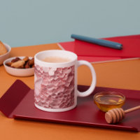 Ervaar de charme: 3D Pastel Pink Butterfly Mok