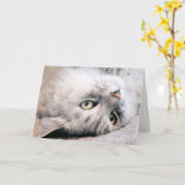 Ervaar je verjaardag als een kat kaart (Gele Bloem)