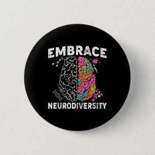 Ervaar neurodiversiteit ADHD-autisme Ronde Button 5,7 Cm