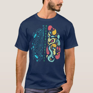 Ervaar neurodiversiteit Brain Autisme T-shirt