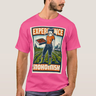 Ervaar Snohomish Washington Vintage Travel Pos T-shirt