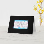 Ervan uitgaande dat er niets transgender Pride Fla Kaart (Gele Bloem)