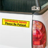 Ervaren bestuurder bumpersticker (Op Truck)