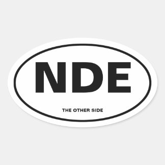 Ervaring bij bijna overlijden ovale sticker