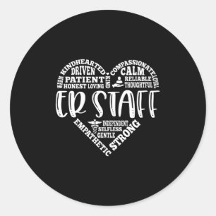 ERVR-personeel, noodhulpdiensten Ronde Sticker