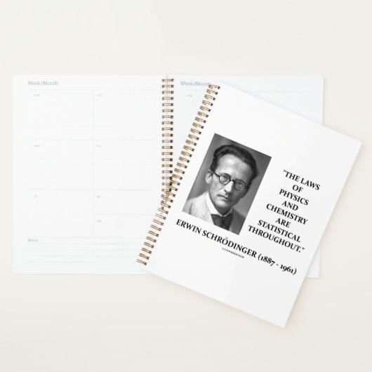 Erwin Schrödinger Physics Chemistry Statistical Planner (Display)
