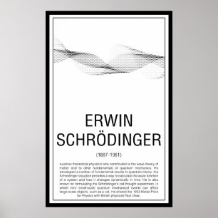 Erwin Schrodinger Poster