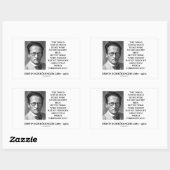 Erwin Schrödinger Task denkt dat nog niemand dacht Rechthoekige Sticker (Vel)