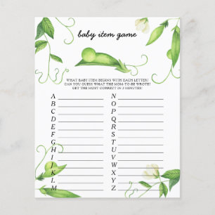 Erwt Baby Artikel Spel. Baby Shower Spel