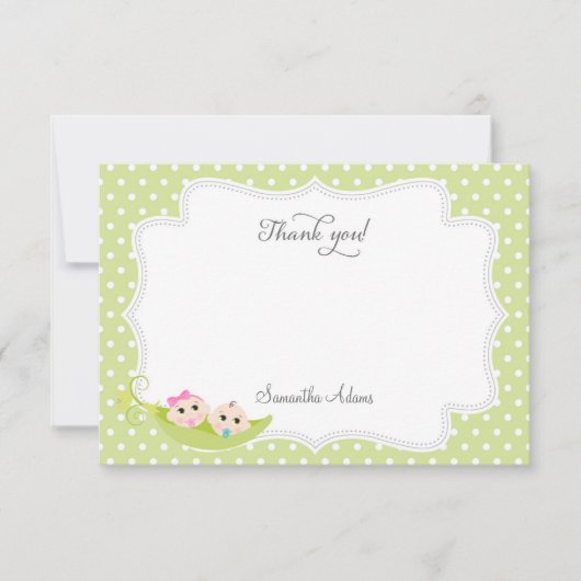 Erwt in een pod Dank je kaart (Voorkant)