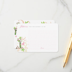 erwt in een pod tuin meisje Baby shower spel mama Advieskaart