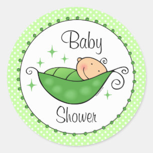 Erwt in mijn aangepaste podticker ronde sticker