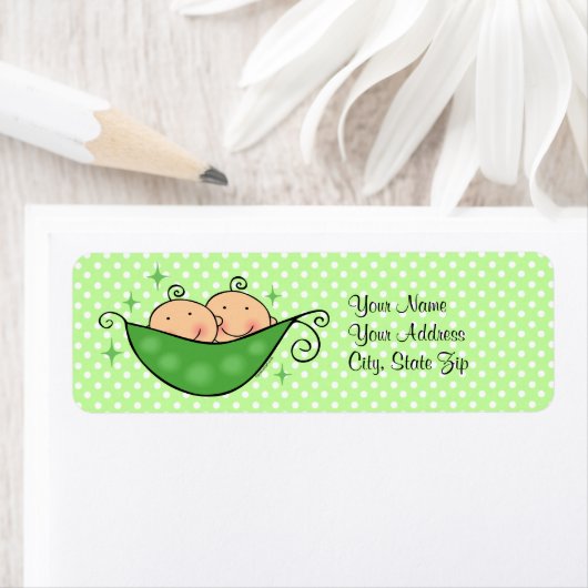 Erwt In Mijn Pod Twins Custom Etiket (Insitu)