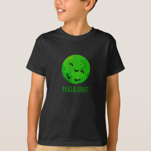 Erwten en stilte Funny Veggie Pea Pun Dark BG T-shirt