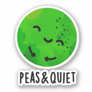 Erwten en stilte Funny Veggie Pea Pun Sticker