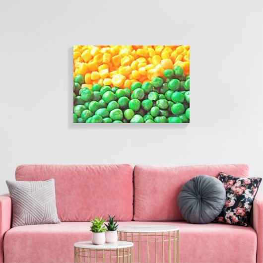Erwten en suikermaïs canvas afdruk (Insitu (Woonkamer))