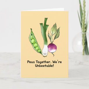 Erwten en Veggie Beste Vrienden Pun Kaart