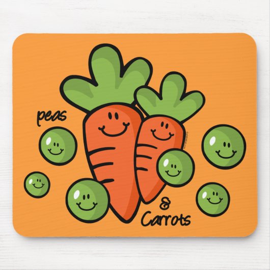 Erwten en wortelen muismat (Voorkant)