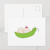 erwten in een peul briefkaart (Voorkant / Achterkant)