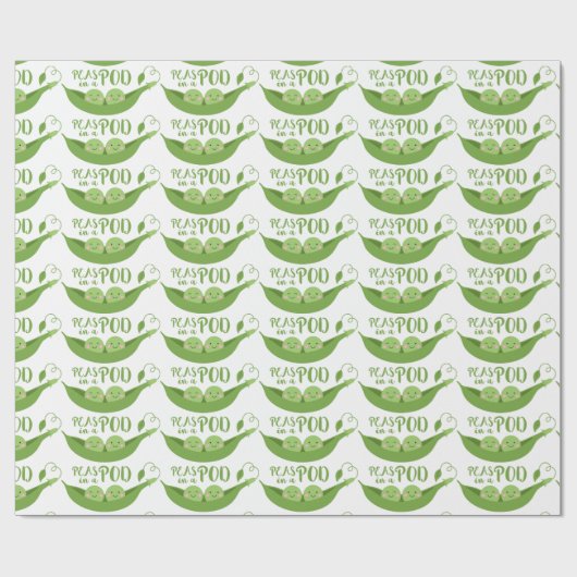 erwten in een peul cadeaupapier (Vlak)