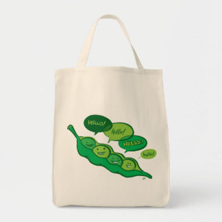 Erwten in een peul (Hallo) zak Tote Bag